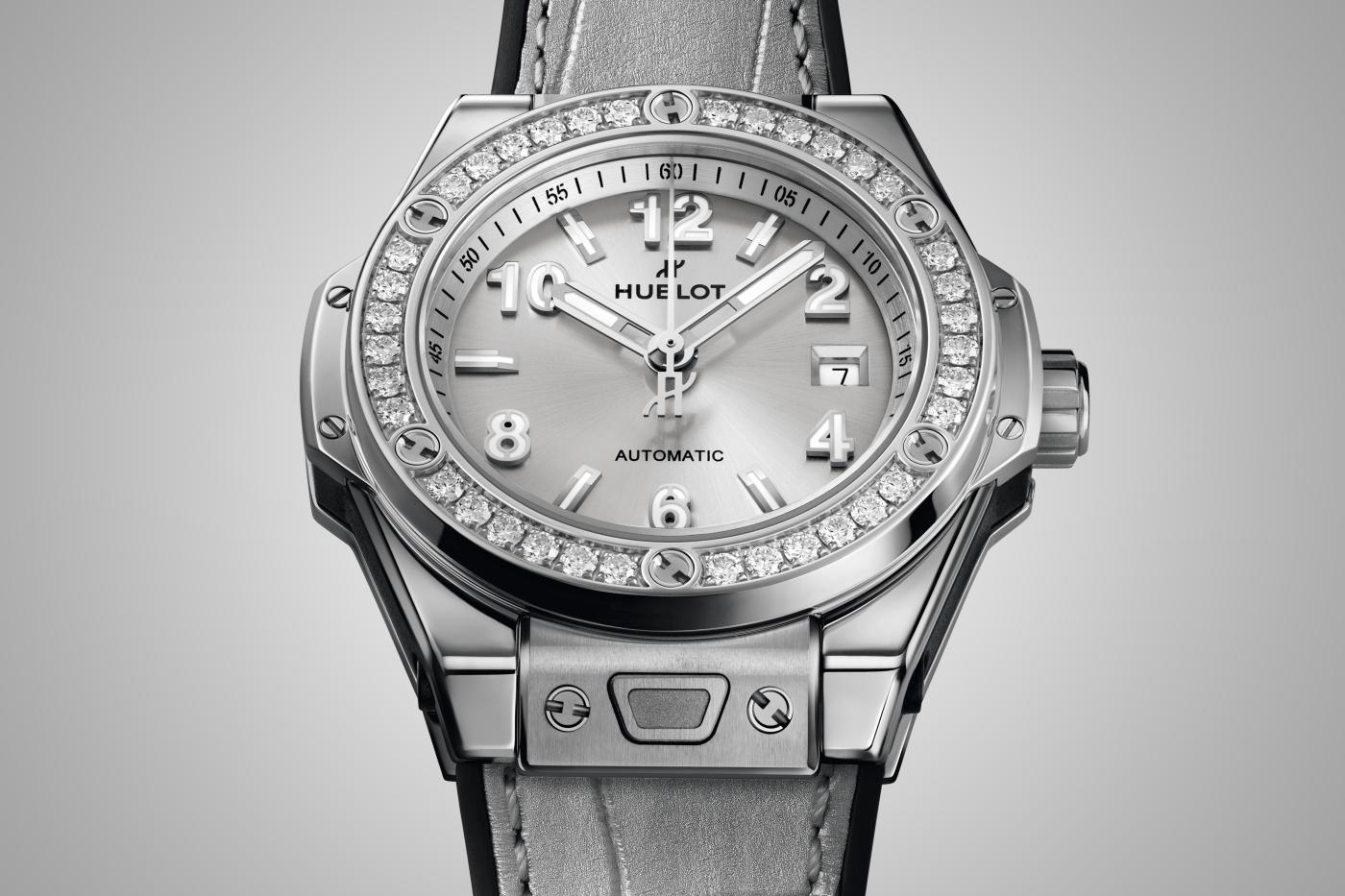 Big Bang One Click Monochrome Steel Diamonds 33 mm