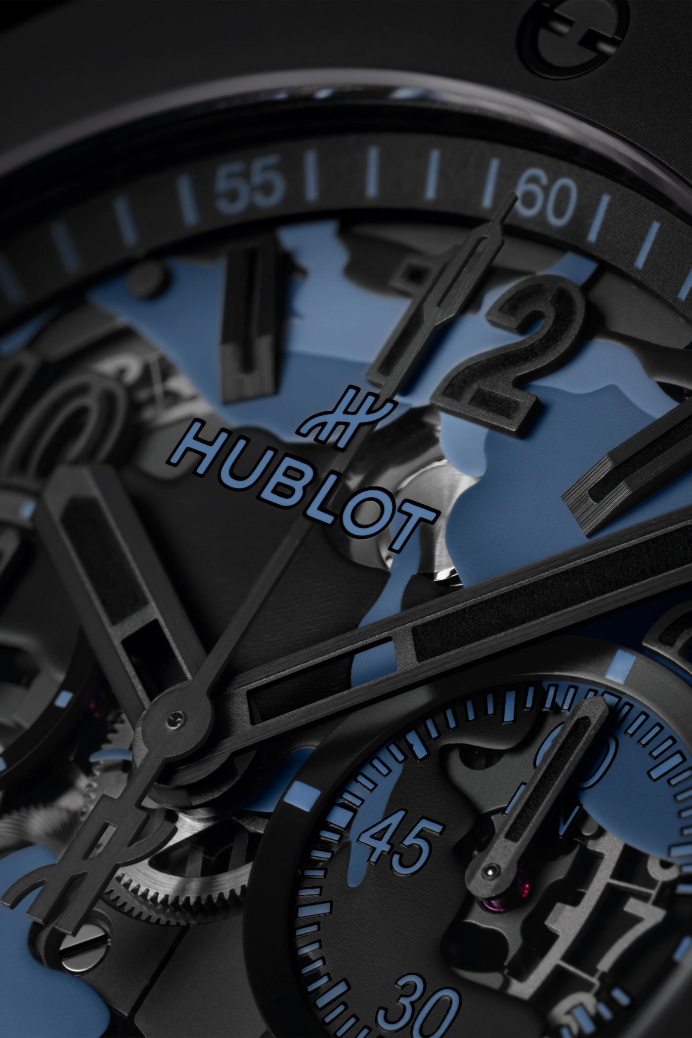 Big Bang Unico All Black Blue Camo 44 mm